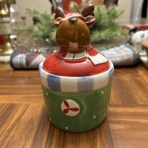 royal norfolk christmas  Greenbrier Reindeer Lided Christmas Dish